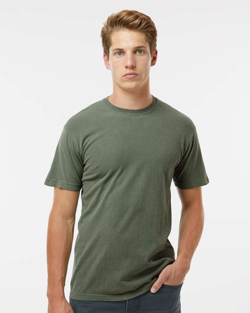 Vintage Garment-Dyed Crewneck T-Shirt for Casual Retro & Everyday Lifestyle Wear